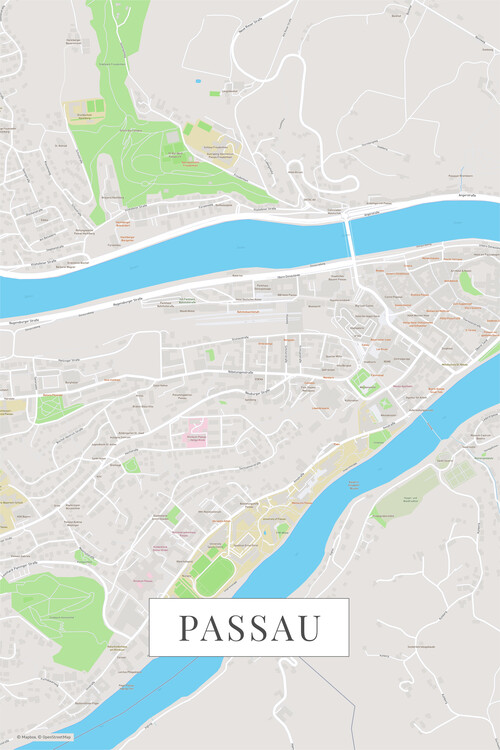 Mapa Passau color