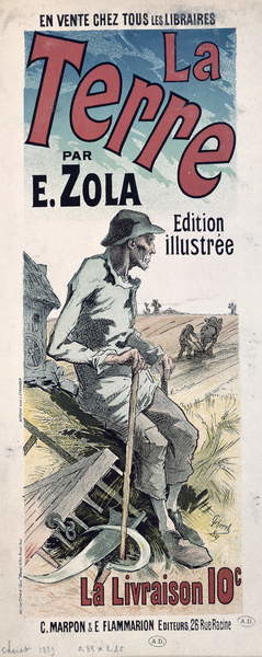 Obraz na plátně Poster advertising 'La Terre' by Emile Zola, 1889