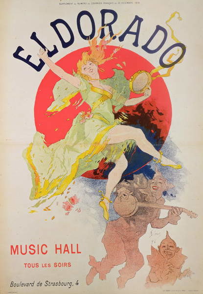 Obraz na plátně Poster for El Dorado by Jules Cheret