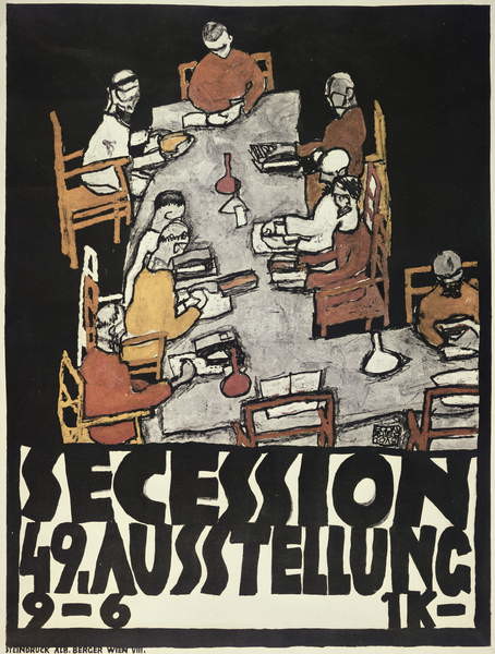 Obraz na plátně Poster for the Vienna Secession, 49th Exhibition, Die Freunde