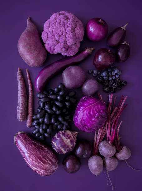 Umetniška fotografija Purple fruits and vegetables