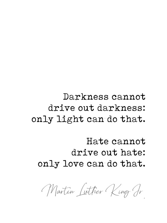 Arte fotográfico Quote Luther King jr.