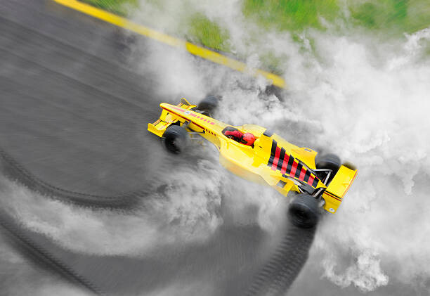 Kunstfotografie Racecar Skidding at High Speed