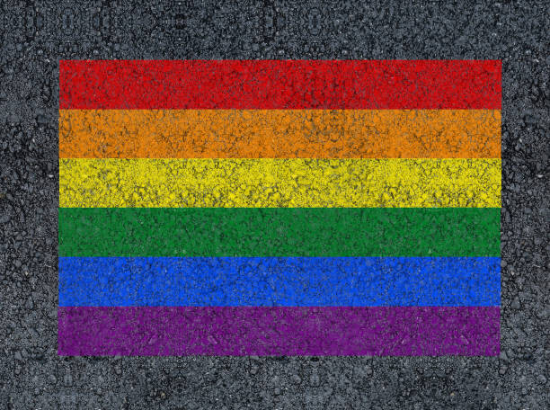 Umelecká fotografie Rainbow drawn LGBT pride flag