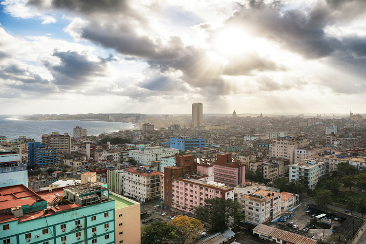 Arte fotográfico Rays of light on Havana