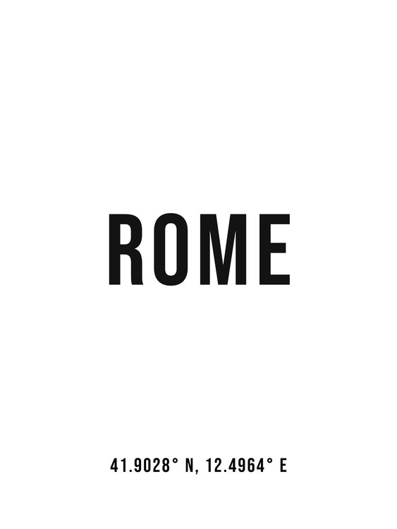 Photographie d'art Rome simple coordinates