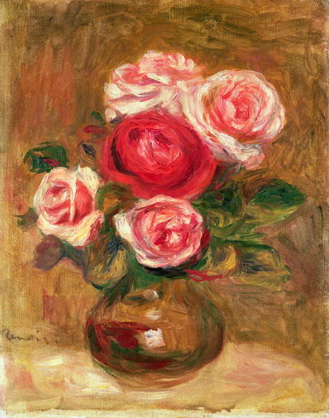 Obraz na plátně Roses in a pot