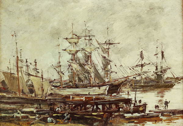 Tableau sur toile Sailing ships in the port of Bordeaux