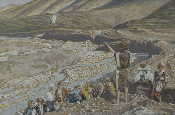 Obrazová reprodukce Saint John the Baptist sees Jesus from Afar