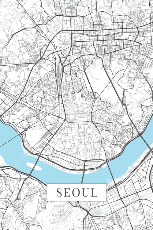 Mapa Seoul white