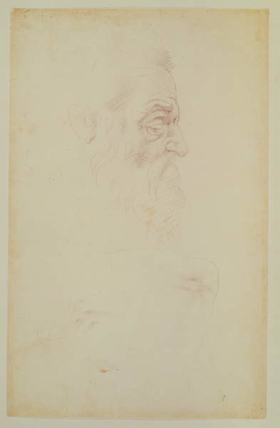Obrazová reprodukce Sketch of a male head and two legs
