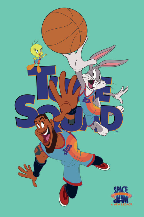 Wall Art Print Space Jam 2 - Tune Squad blue | Gifts & Merchandise