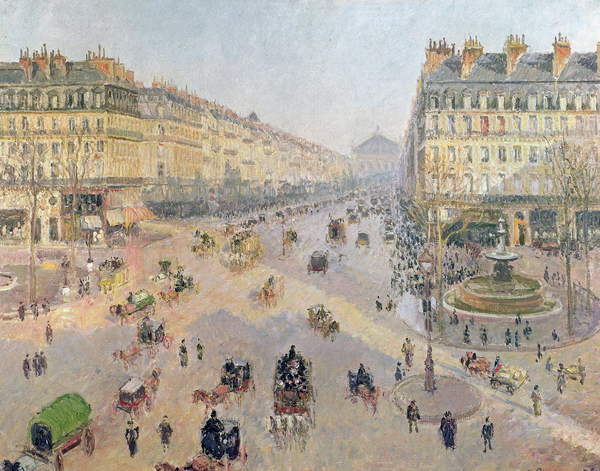 Obraz na plátně The Avenue de L'Opera, Paris, Sunlight, Winter Morning