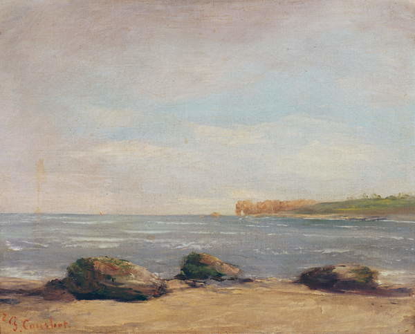 The Beach at Etretat, 1872, Gustave Courbet | Reproductions of famous ...