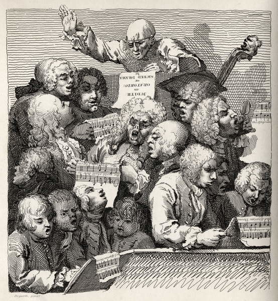 Obrazová reprodukce The Chorus, from 'The Works of William Hogarth'