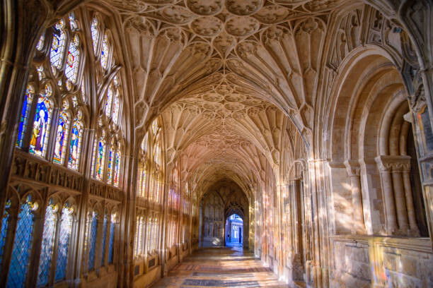 Fotografie de artă The cloisters of Gloucester Cathedral in
