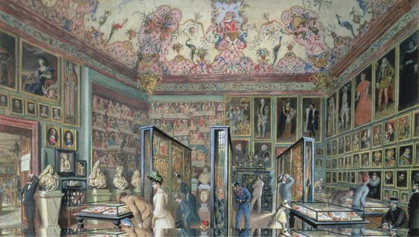 Obraz na plátně The Genealogy Room of the Ambraser