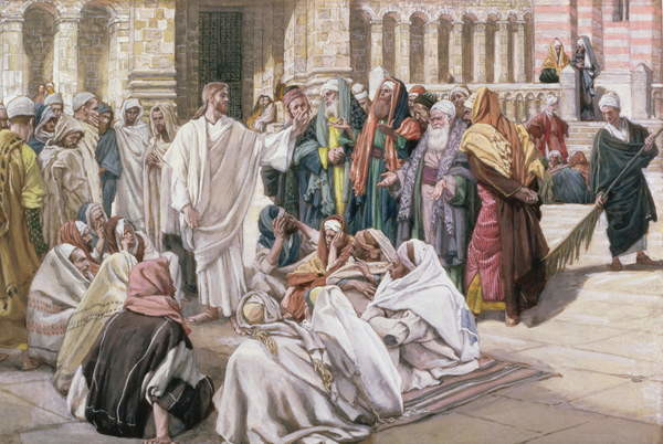 Obraz na plátně The Pharisees Question Jesus