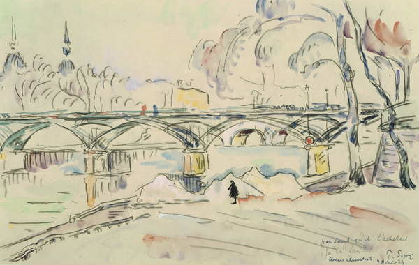 Umelecká tlač The Pont des Arts, 1924