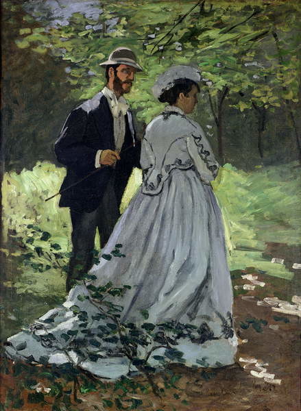 Reproducción de arte The Promenaders, or Claude Monet Bazille and Camille