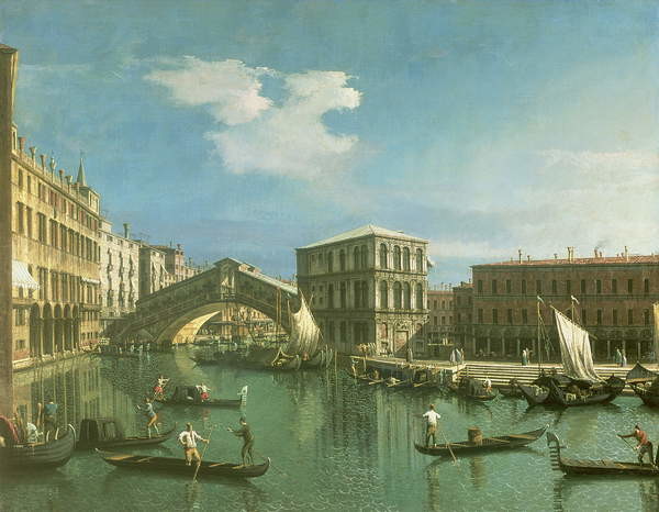Obraz na plátně The Rialto Bridge, Venice
