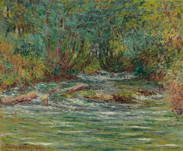 Obraz na plátně The River Epte at Giverny, Summer; La riviere de l'Epte a Giverny, l'ete