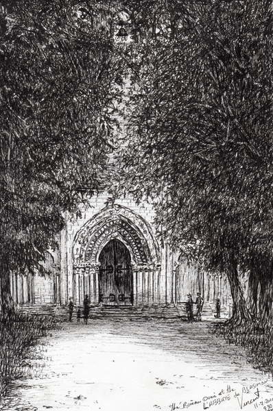 Obraz na płótnie the Roman Door l'abbey de blassimon, 2010,