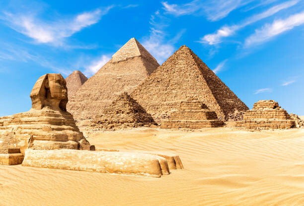 Художествена фотография The Sphinx by the Pyramids of