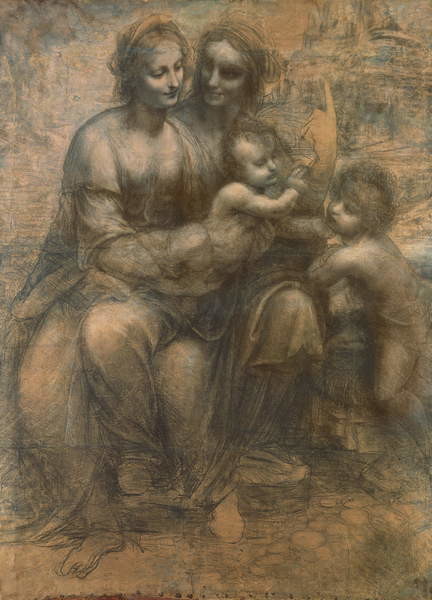 Konsttryck The Virgin and Child with Saint Anne, and the Infant Saint John the Baptist
