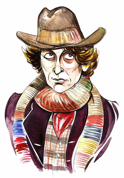 Tom Baker as Doctor Who BBC television series of same name | de cuadros famosos para tu pared