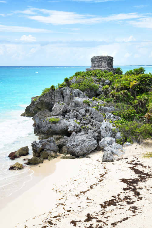 Arte fotográfico Tulum Ruins along Caribbean Coastline