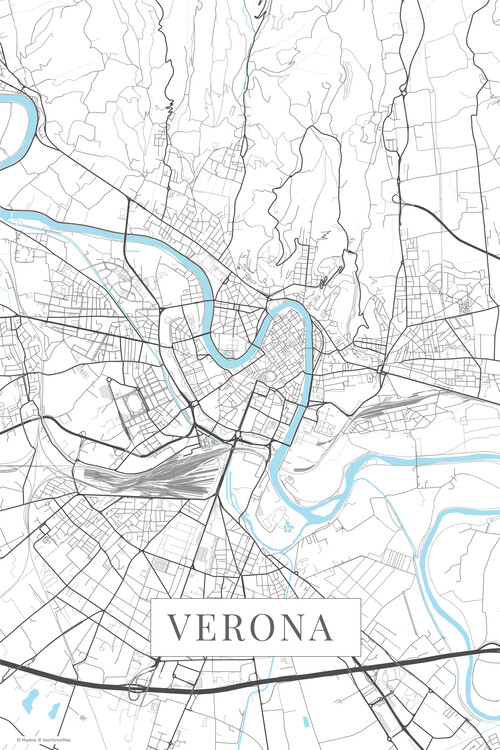 Mapa Verona white