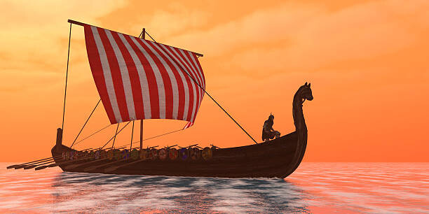Décoration murale, motif bateau viking 1