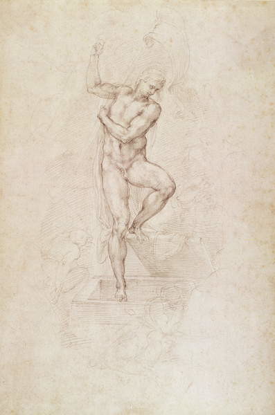 Obrazová reprodukce W.53r The Risen Christ, study for the fresco of The Last Judgement in the Sistine Chapel, Vatican