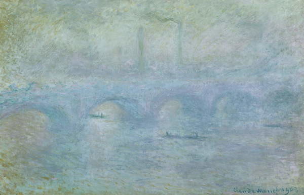 Umelecká tlač Waterloo Bridge, Effect of Fog, 1903