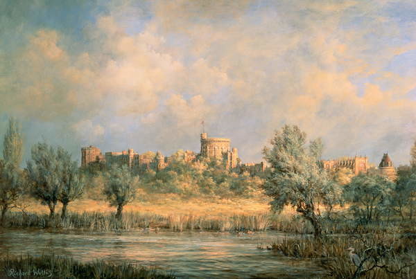 Obrazová reprodukce Windsor Castle: from the River Thames