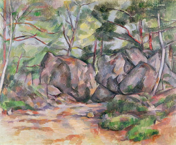 Obraz na plátně Woodland with Boulders, 1893