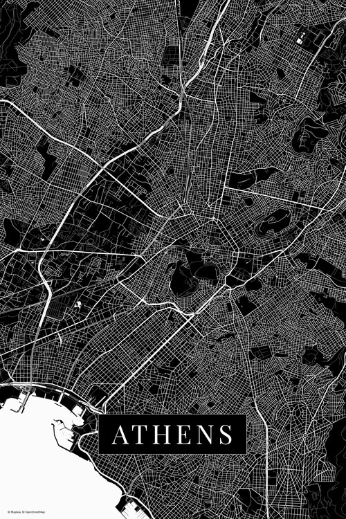 Sticker Athens black