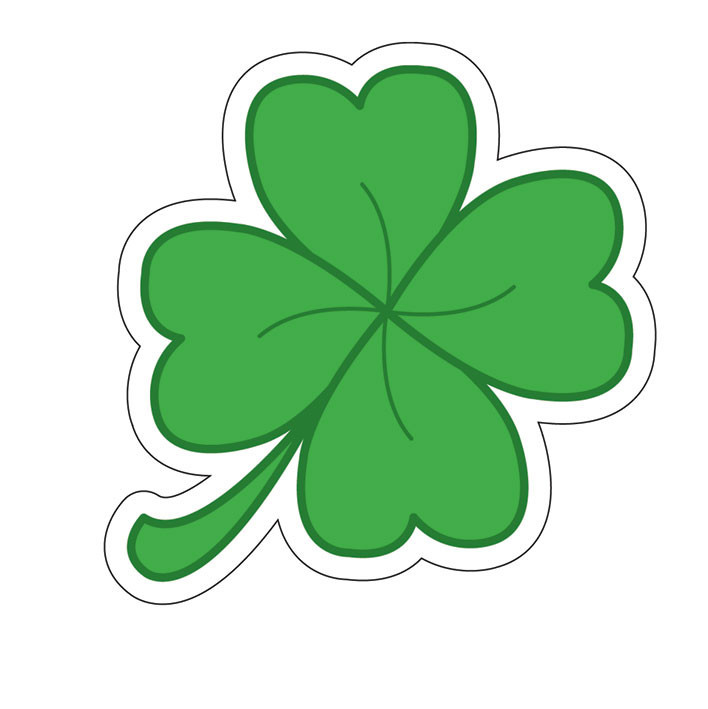 Aufkleber FOUR LEAF CLOVER | Originelle Geschenkideen