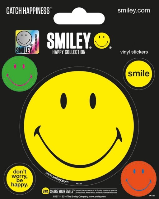 Aufkleber Happy - SMILEY 