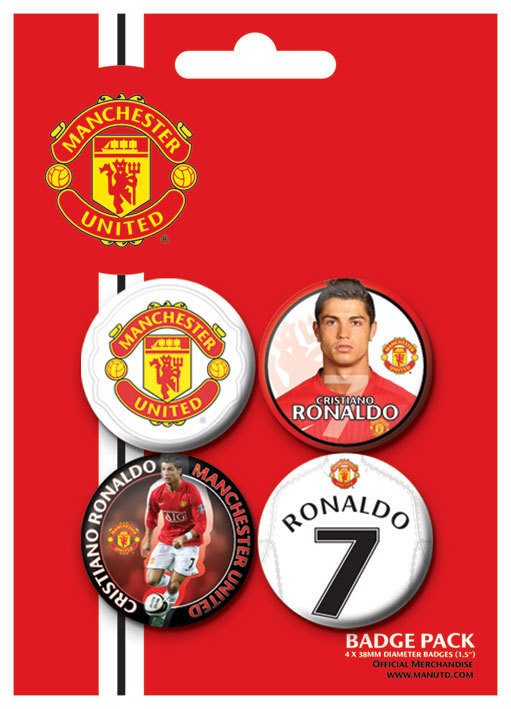 Set de badges MANCH. UNITED - Ronaldo, Idées de cadeaux originaux