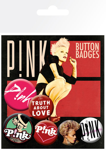 Badge sæt PINK - truth about love