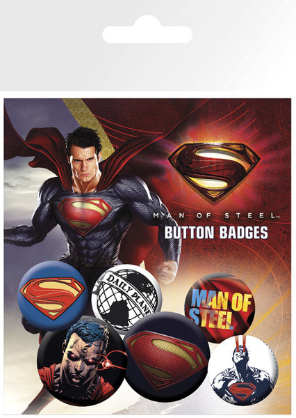Badge sæt SUPERMAN MAN OF STEEL