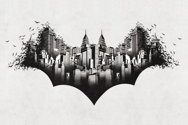 Samolepka Batman - Gotham