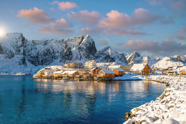 Samolepka Beautiful nature lanscape of Lofoten in Norway