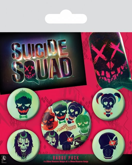 Set bedževa Suicide Squad - Skulls