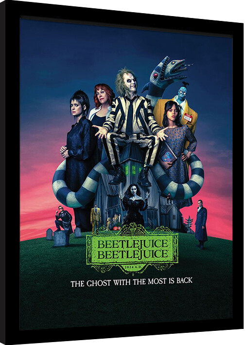 Zarámovaný plakát Beetlejuice 2 - The Ghost With The Most Is Black