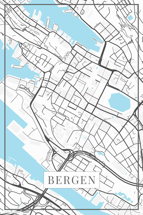 Samolepka Bergen white