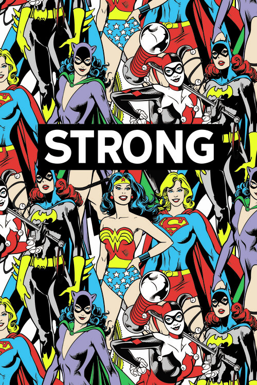 Canvastavla DC Comics - Women are strong