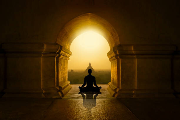 Canvastavla Inside buddhist temple